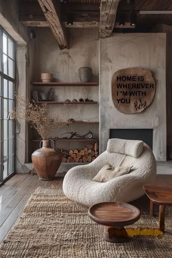 Modern interior design with cozy chair